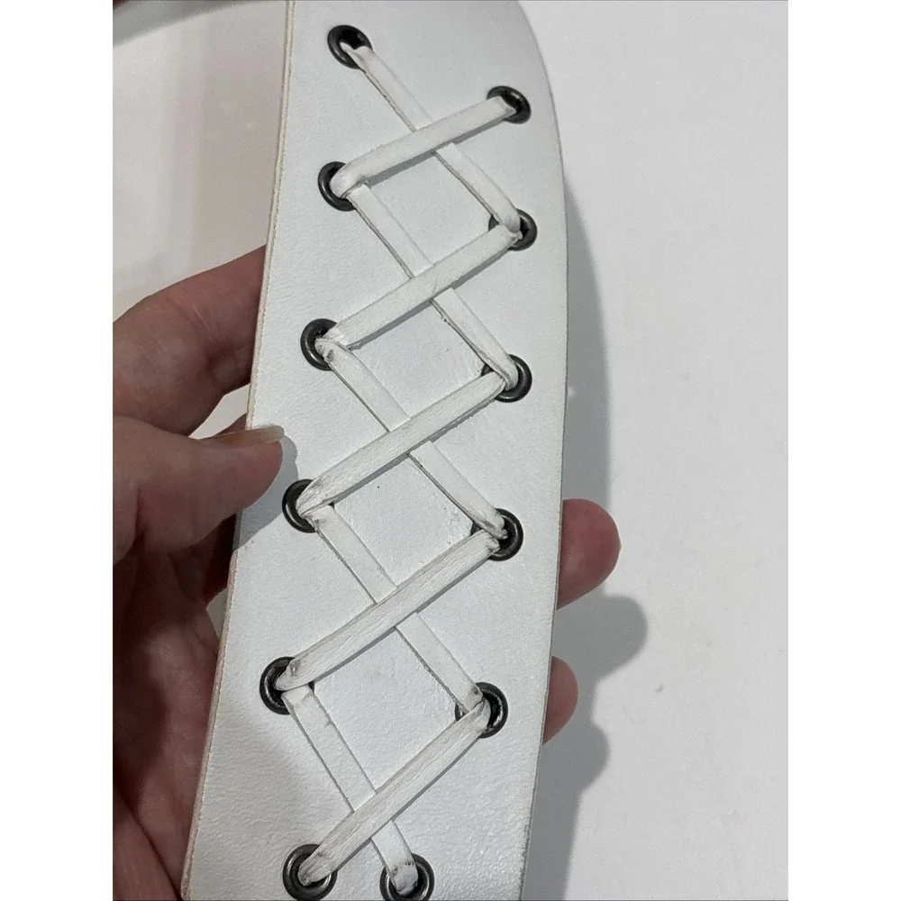 Express white leather